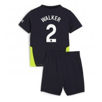 Echipament fotbal Manchester City Kyle Walker #2 Tricou Deplasare 2024-25 pentru copii maneca scurta (+ Pantaloni scurti)